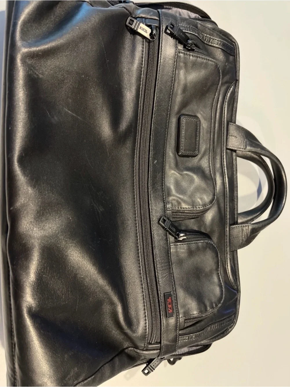 Tumi leather briefcase